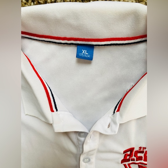 White MENS POLO fast dry SHIRT by B.Cool Sports. Size M/Chest 41" - Picture 4 of 8